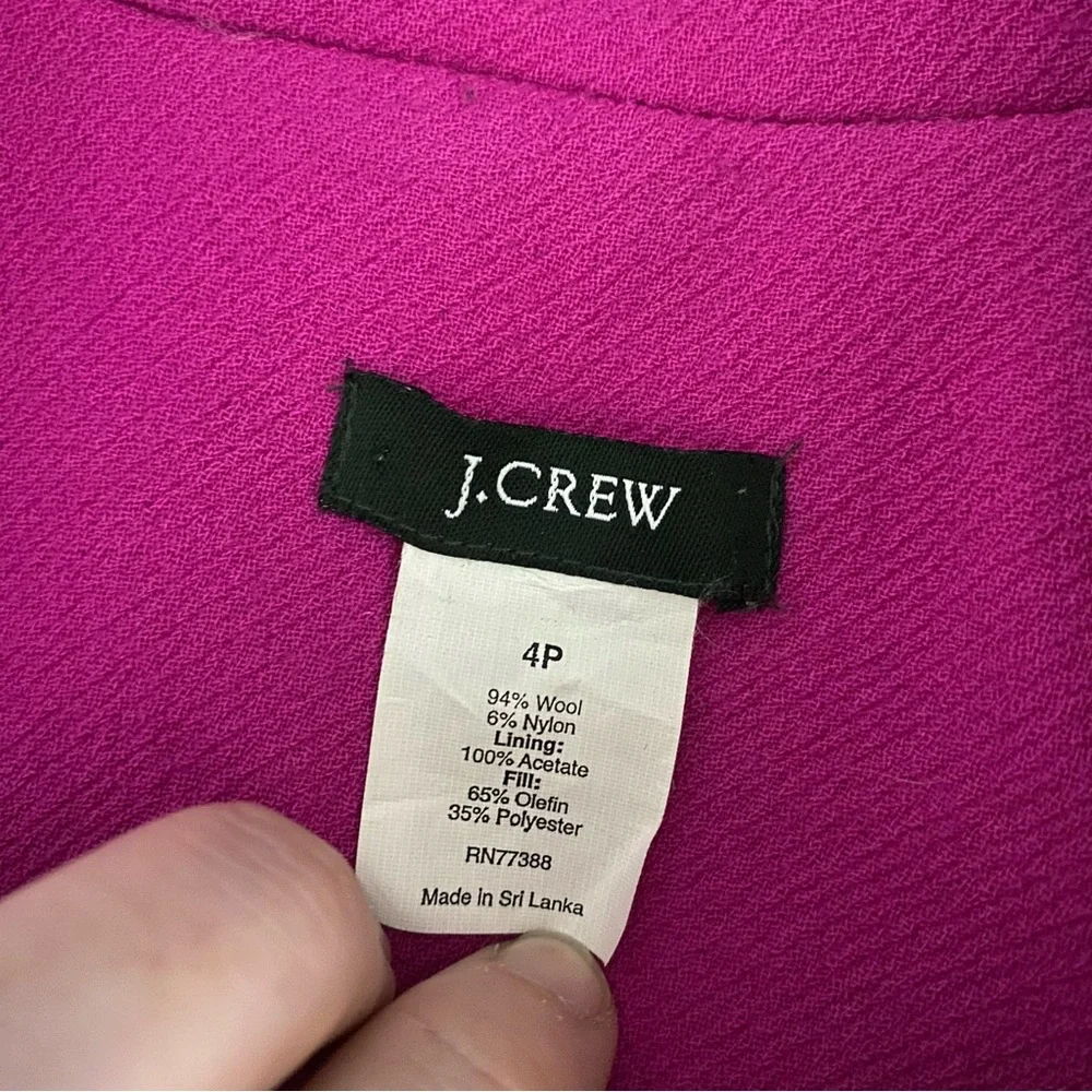 J Crew Wool Pea Coat 4P Pink - Picture 5 of 9